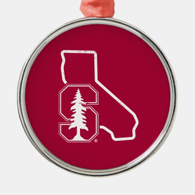 Stanford University | Standford Tree State Logo Metal Ornament (Front)