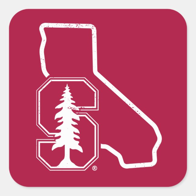 Stanford University | Standford Tree State Logo Square Sticker (Front)