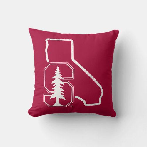 Stanford University  Standford Tree State Logo Throw Pillow