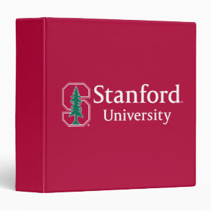 Stanford University with Cardinal Block "S" & Tree 3 Ring Binder