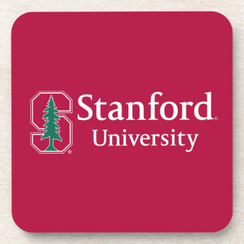 Stanford University with Cardinal Block S  Tree Beverage Coaster