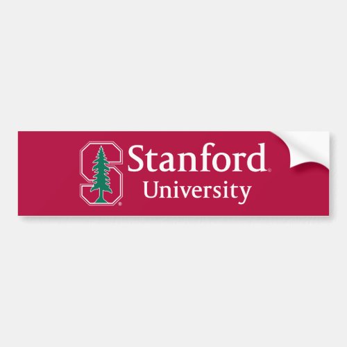 Stanford University with Cardinal Block S  Tree Bumper Sticker