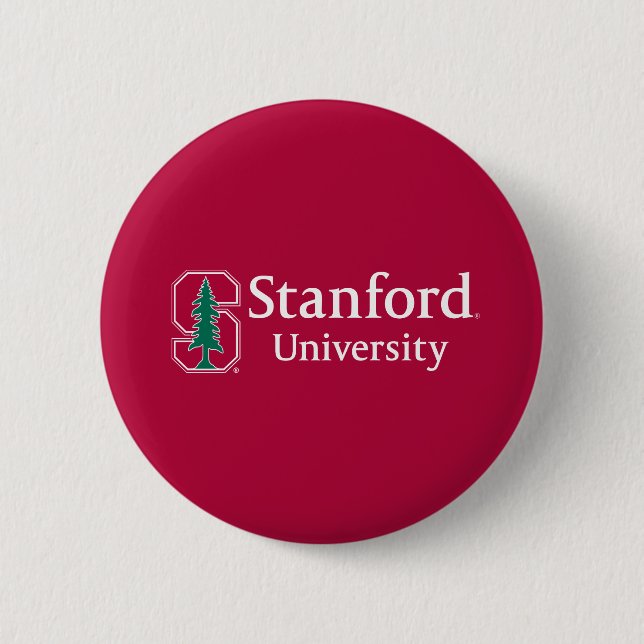 Stanford University with Cardinal Block "S" & Tree Button (Front)