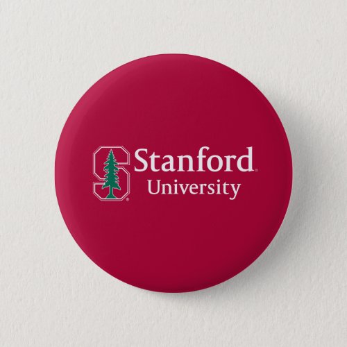 Stanford University with Cardinal Block S  Tree Button