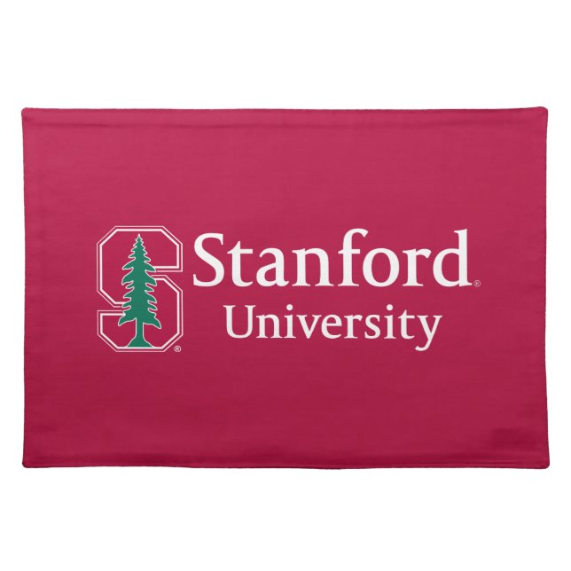 Stanford University with Cardinal Block "S" & Tree Cloth Placemat (Front)
