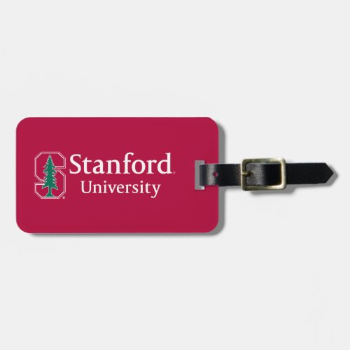 Stanford University with Cardinal Block S  Tree Luggage Tag