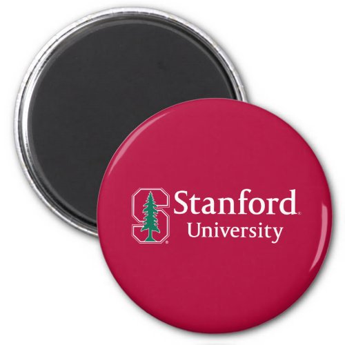 Stanford University with Cardinal Block S  Tree Magnet