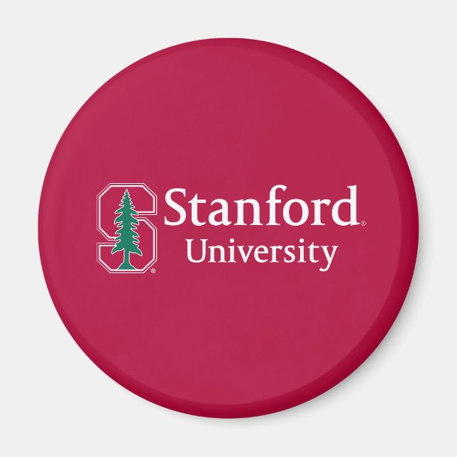Stanford University with Cardinal Block "S" & Tree Magnet (Front)