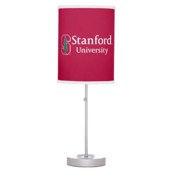 Stanford University With Cardinal Block "s" & Tree Table Lamp by Stanford at Zazzle