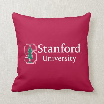 Stanford University With Cardinal Block "s" & Tree Throw Pillow by Stanford at Zazzle