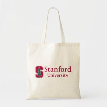 Stanford University With Cardinal Block "s" & Tree Tote Bag by Stanford at Zazzle