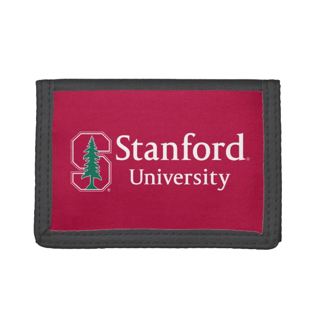 Stanford University with Cardinal Block "S" & Tree Trifold Wallet (Front)