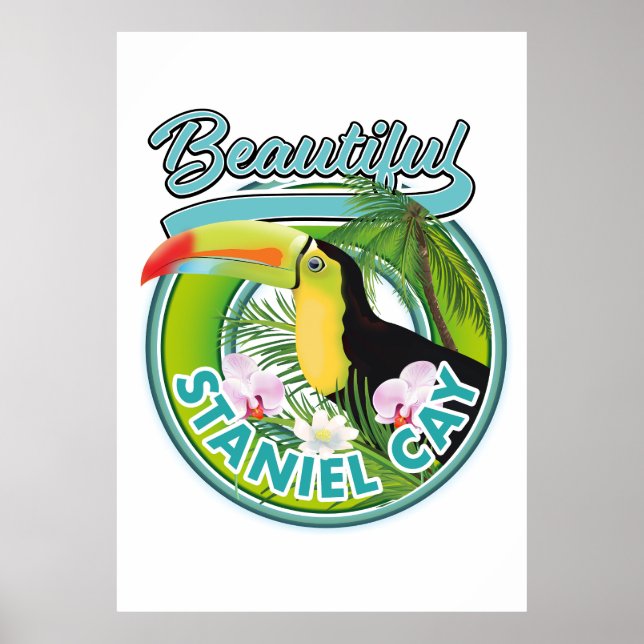 Staniel Cay travel logo Poster (Front)