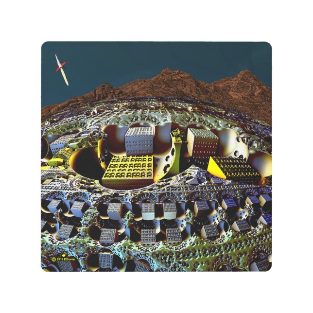 Stanislaw Lem Station Metal Print (Front)