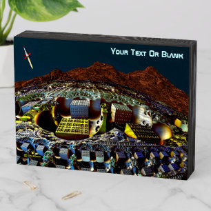 Stanislaw Lem Station Wooden Box Sign