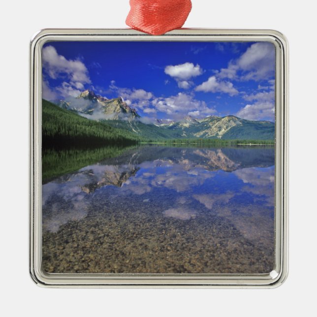 Stanley Lake in the Sawtooth Mountains of Idaho Metal Ornament (Front)