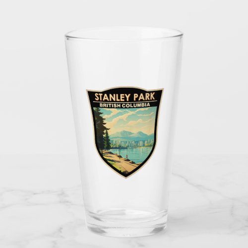 Stanley Park Vancouver Canada Travel Art Vintage Glass