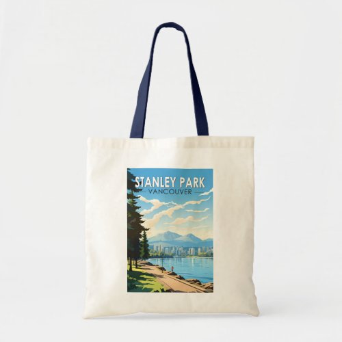 Stanley Park Vancouver Canada Travel Art Vintage Tote Bag