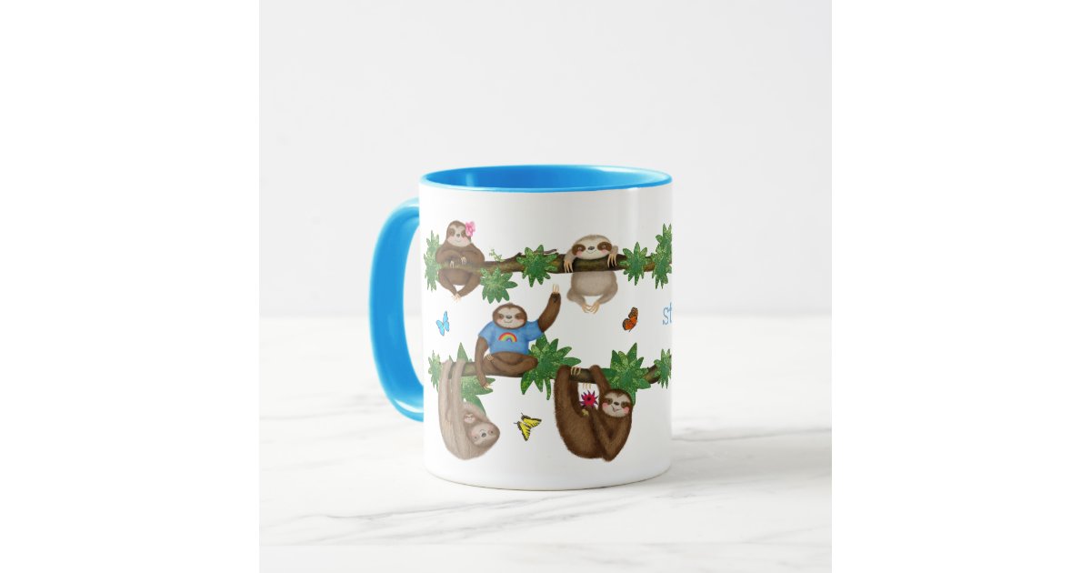 Stanley Sloth blue personalized water bottle