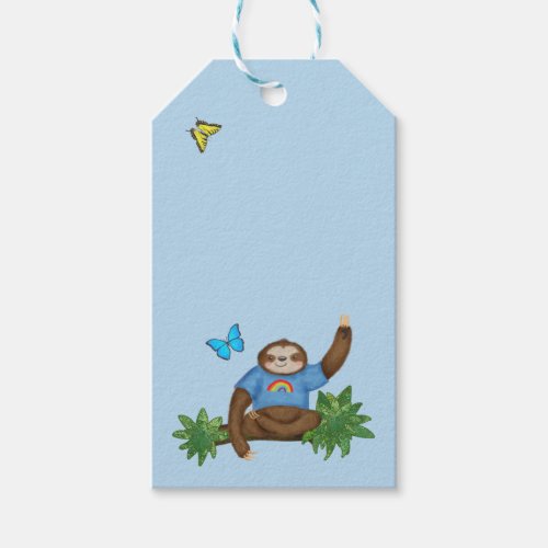 Stanley Sloth  friends blue gift tag