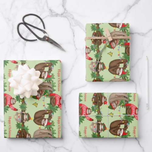 Stanley Sloth  friends Christmas wrapping paper