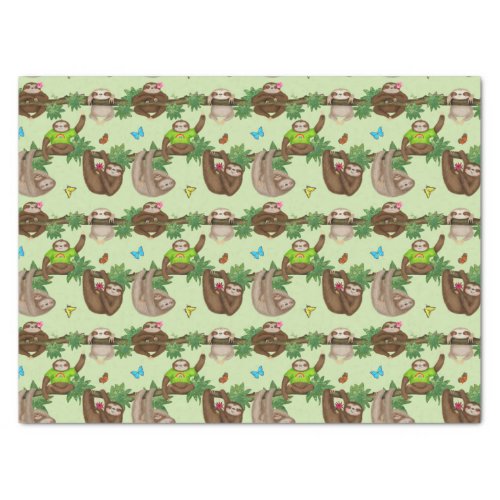 Stanley Sloth  friends green tissue paper