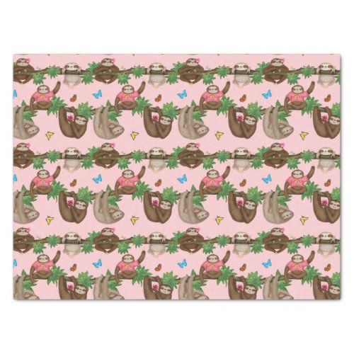 Stanley Sloth  friends pink tissue paper