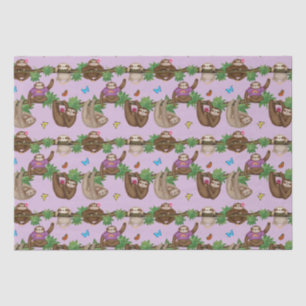 Stanley Sloth & friends purple tissue paper