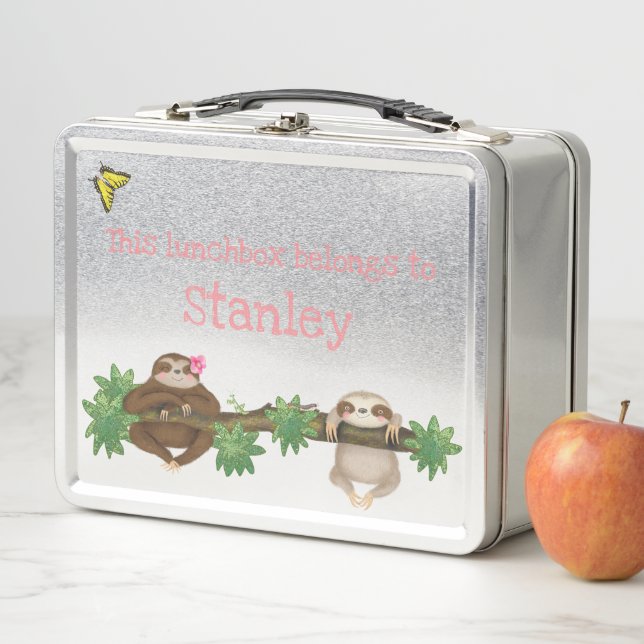 Stanley Sloth personalized lunchbox (pink) (In Situ)