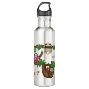 Stanley Sloth purple personalised water bottle