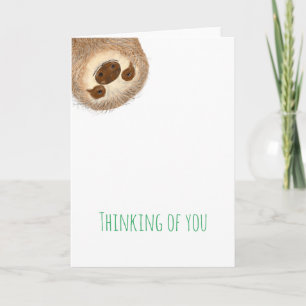 Stanley sloth thinking of you card