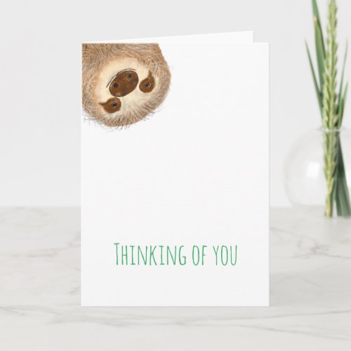 Stanley sloth thinking of you card