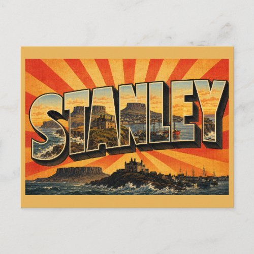 Stanley Tasmania Australia Fishing Village Art Postcard