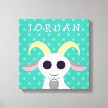 Stanley The Goat Canvas Print by peekaboobarn at Zazzle