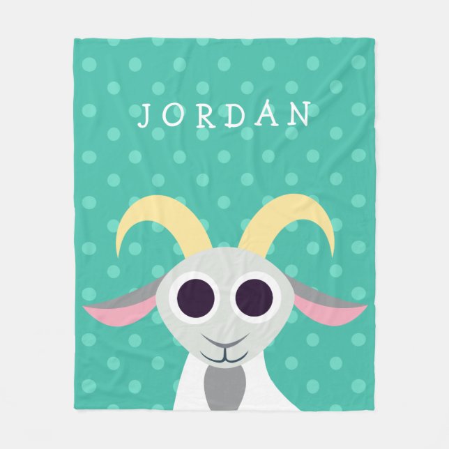 Stanley the Goat Fleece Blanket (Front)