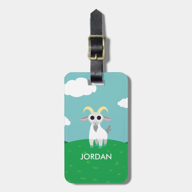 Stanley the Goat Luggage Tag (Front Vertical)
