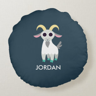 Stanley the Goat Round Pillow