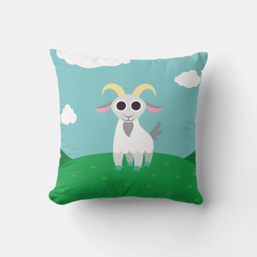 Stanley the Goat Throw Pillow