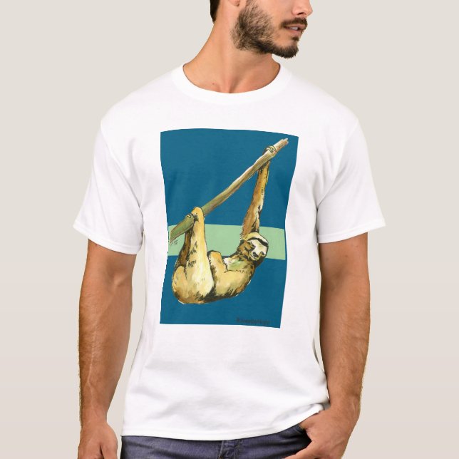 Stanley the Sloth -blue T-Shirt (Front)