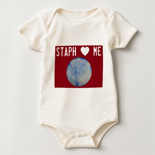 Staph Love Me red Baby Bodysuit