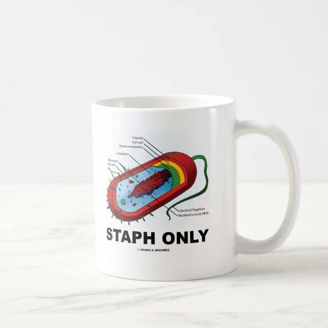 Staph Only (Bacteria Health Medicine Humor) Coffee Mug (Right)