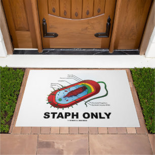 Staph Only Bacterium Diagram Prokaryote Bacteria Doormat