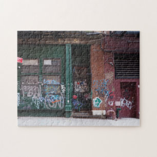 Staple Street Scene Tribeca New York City NYC Jigsaw Puzzle