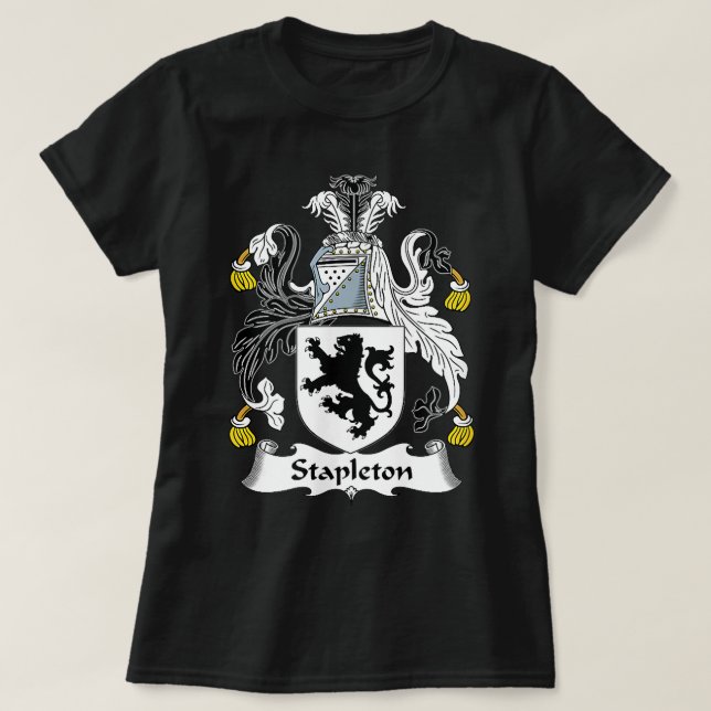 Stapleton Coat of Arms  Family Crest  T-Shirt (Design Front)