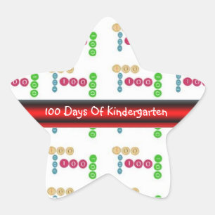 Star 100Th Day of School Sticker Template
