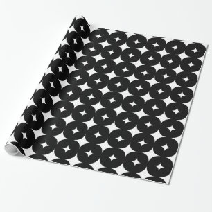 Star 7 Black and White Wrapping Paper
