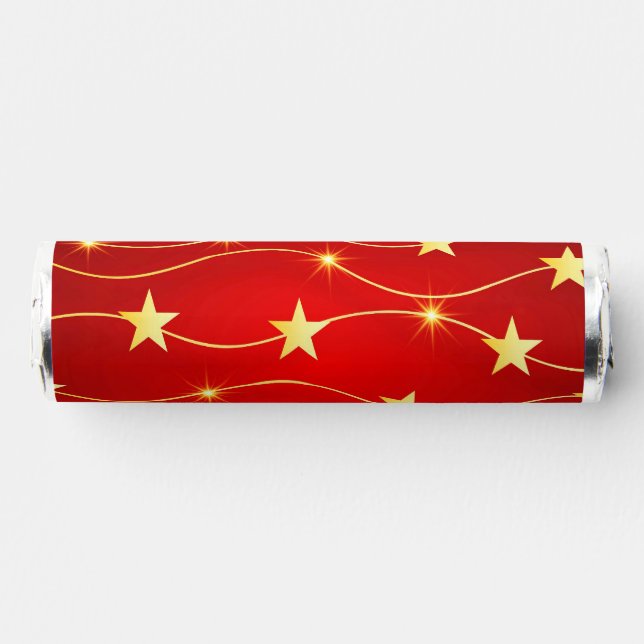 Star Adorned Ruby Red Pattern  Breath Savers® Mints (Front)