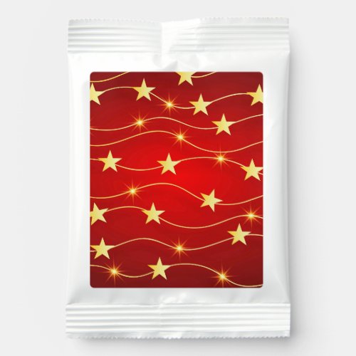 Star Adorned Ruby Red Pattern  Hot Chocolate Drink Mix