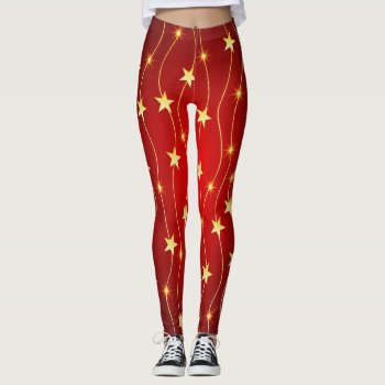 Star Adorned Ruby Red Pattern 