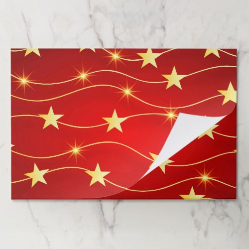 Star Adorned Ruby Red Pattern  Paper Pad